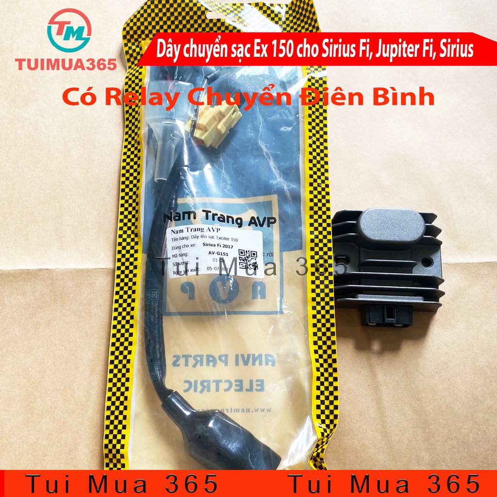Bộ dây chuyển sạc Exciter 150 cho Sirius Fi, Jupiter Fi, Sirius Xăng Cơ