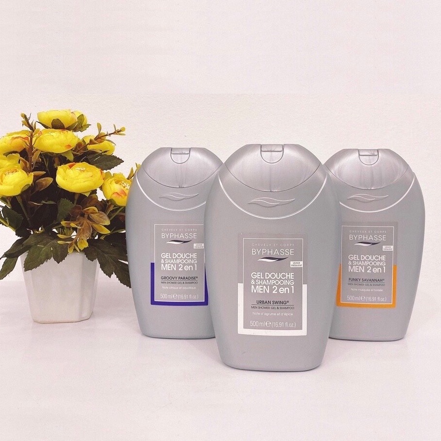 Sữa tắm nước hoa Byphasse gội 2in1 cho nam 500ml NPP Shoptido