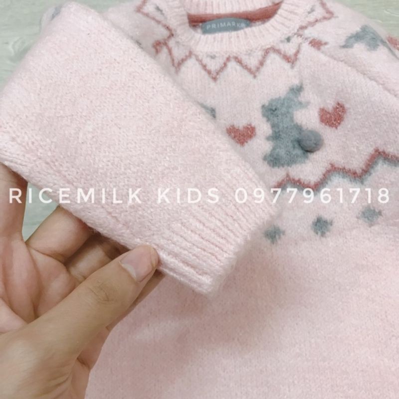 Váy Đầm len màu hồng Primark xuất dư xịn cho bé gái