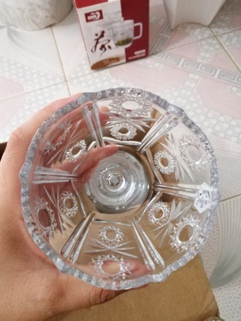 Ly kem thủy tinh cao cấp loại lớn 245ml siêu đẹp