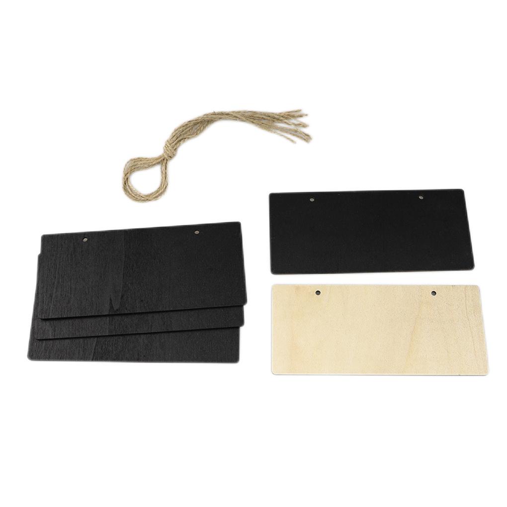 (runbu) Bảng Đen Viết Phấn Mini Bằng Gỗ Trơn Hình Chữ Nhật Có Thể Tái Sử Dụng Cho Nhà Hàng Trường