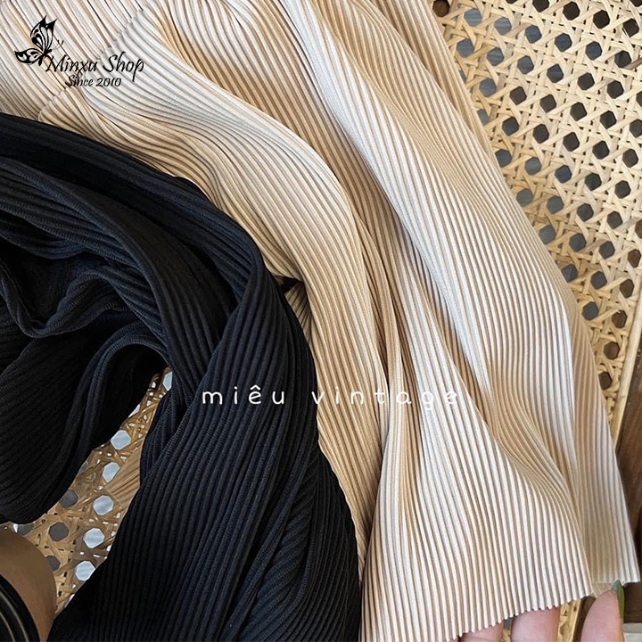 Quần đùi nữ ống rộng, quần sooc nữ vải tăm mềm mát, cạp chun co giãn thoải mái Minxu shop QX60