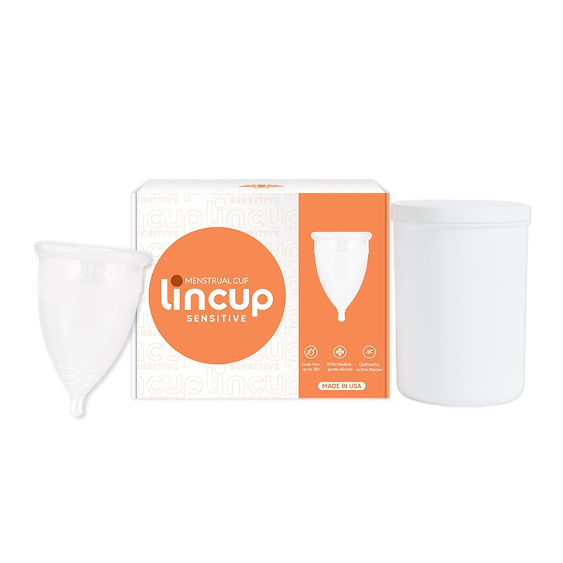 Cốc Nguyệt San, Cốc nguyệt san Lincup Nhập Khẩu Mỹ  Sản Xuất Từ 100% Silicone Y Tế Giúp Kháng Khuẩn- Hàng Chính Hãng