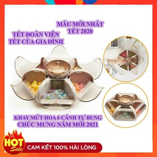[❤️Free Ship❤️] Khay Mứt Khay Đựng Bánh Kẹo 6 Cánh Hoa Tự Bung Cao Cấp Tiện Lợi Sang Chảnh Lịch Sự Mẫu Mới Nhất Tết 2021