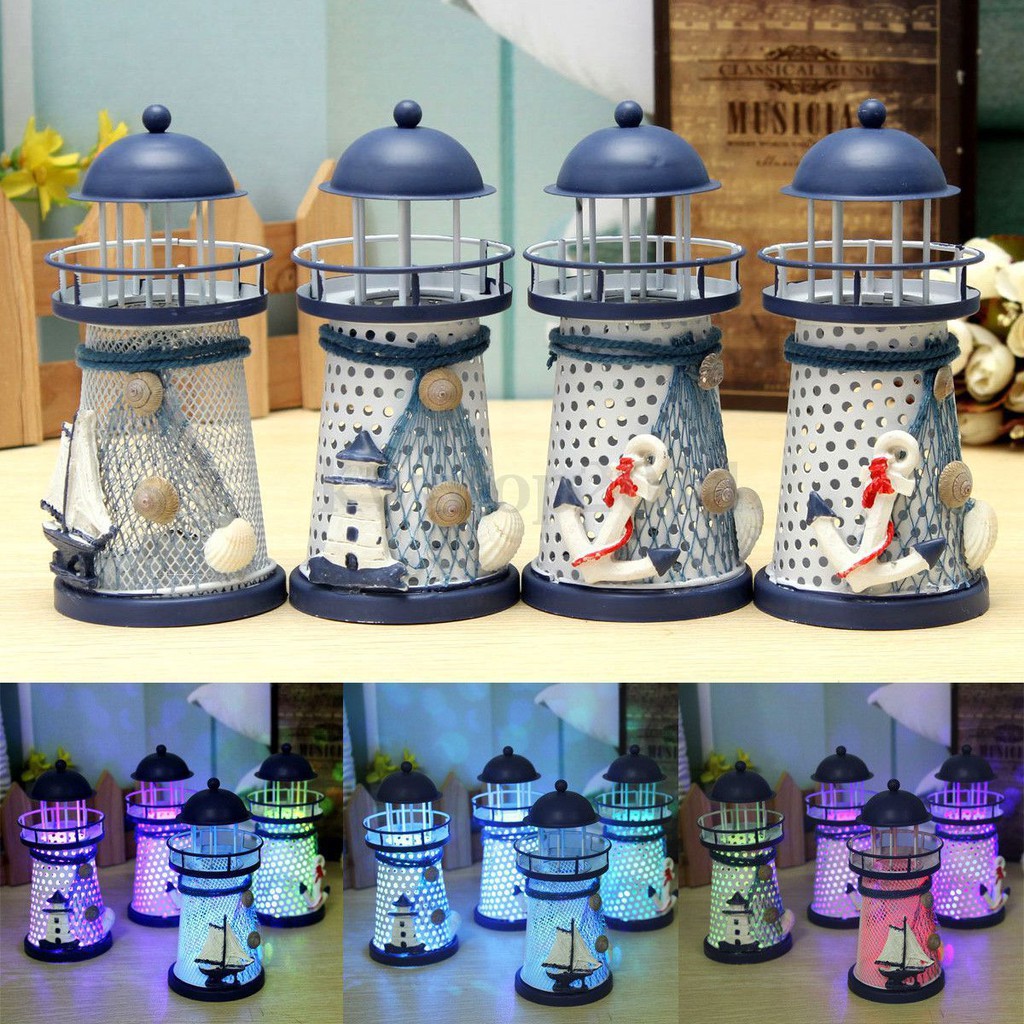 Mô hình ngọn hải đăng có đèn led phát sáng