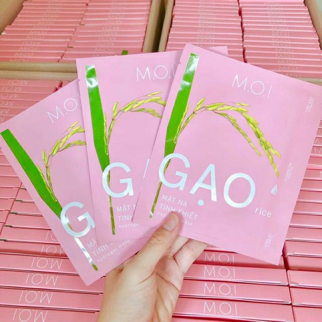 [ HÀNG CHÍNH HÃNG ] Mặt Nạ Gạo Tinh Thiết M.O.I cosmetics (Hộp 3 miếng)
