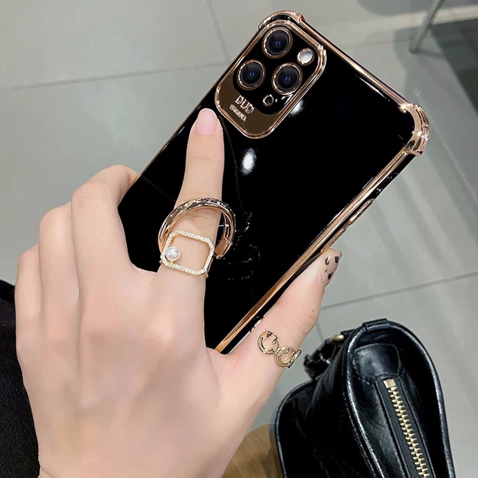 Ốp lưng iPhone 11 Pro Max viền vuông sang trọng dành cho compatible for iPhone 13 13Pro 13promax 11 Pro Max 12 iphone x xs max xr 7 8 plus