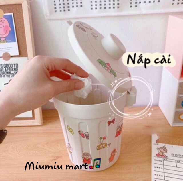 Hộp đựng rác mini - Hộp đựng rác nhỏ trong văn phòng - Đựng nhỏ gọn tiện lợi - MiuMiu Mart