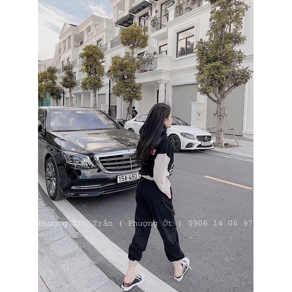Set bộ thể thao mũ AD tay phối màu