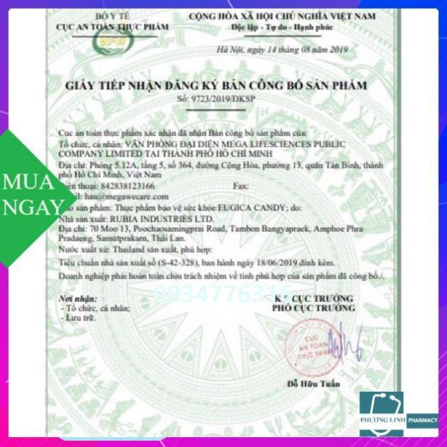 Eugica candy viên ngậm ho, viêm họng ... hộp 100 viên