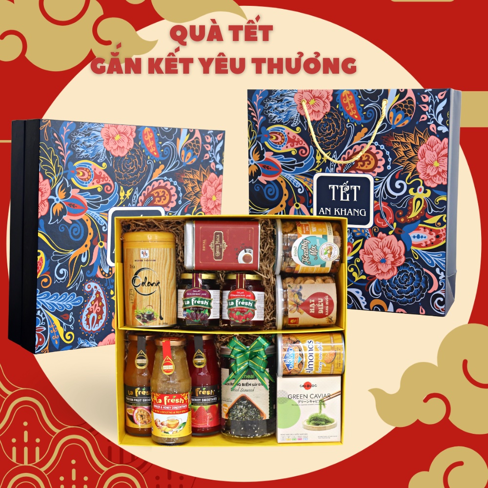 Set Quà Tết CAO CẤP Xuân 2022 (Quà TẾT ý nghĩa, Bao Chất Lượng) - Hộp giấy sang trọng - Giỏ quà tết đẹp | BigBuy360 - bigbuy360.vn