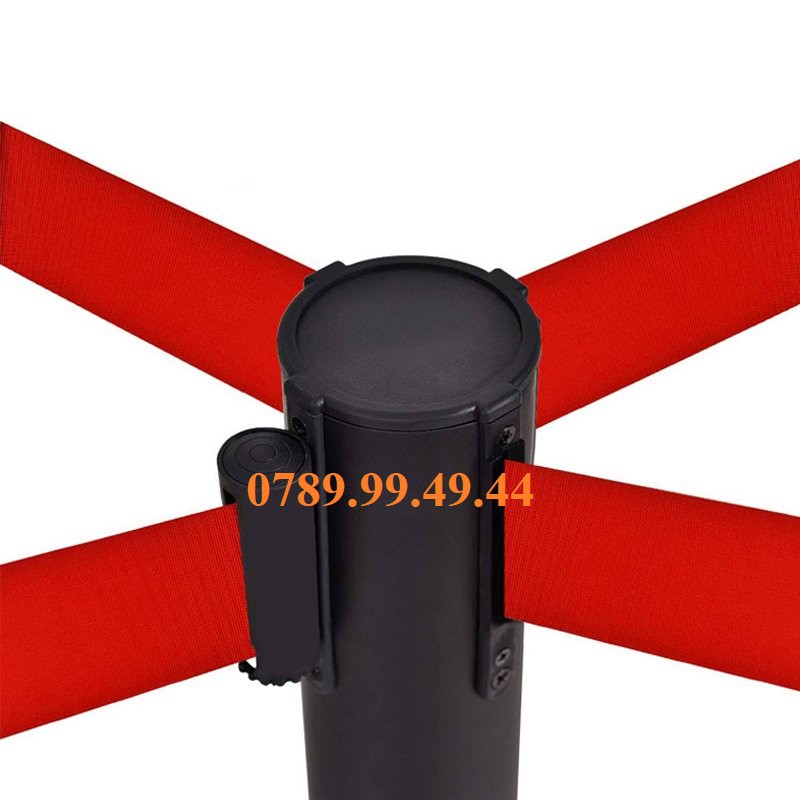 Cột chắn inox đen dây dài 2m, 3m