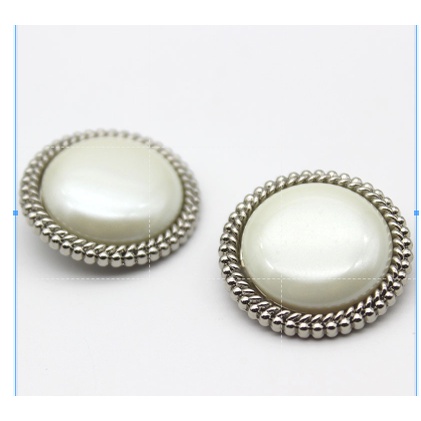 Set 5 nút áo tròn kích thước 20mm bằng kim loại