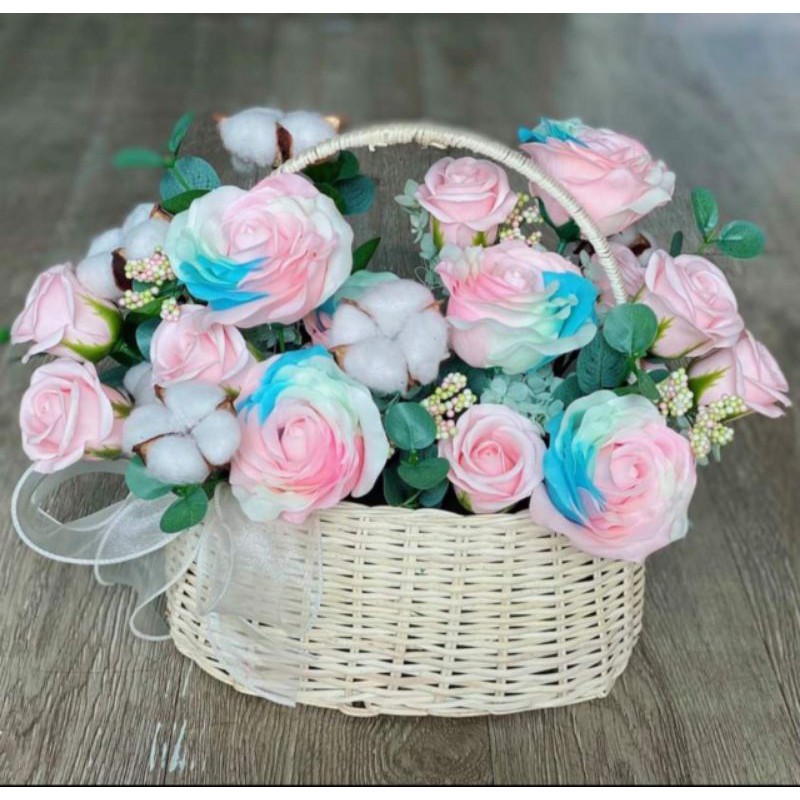 Hoa hồng sáp cầu vồng phát sáng ban đêm