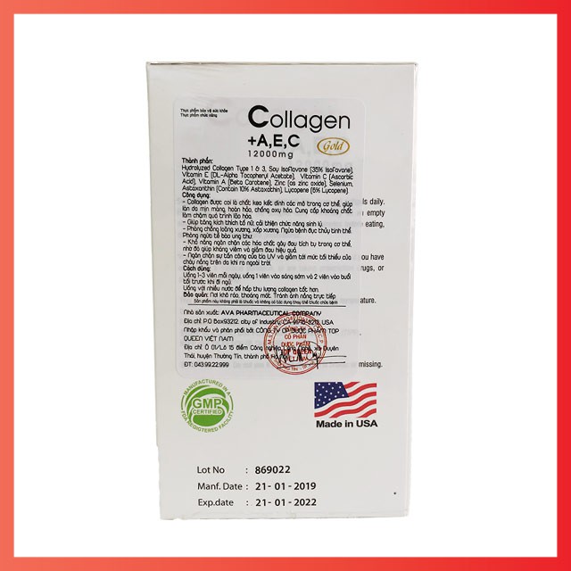✅(CHÍNH HÃNG) Thực phẩm bảo vệ sức khỏe collagen + A,E,C 12000mg AHLOZEN GOLD của Mỹ | BigBuy360 - bigbuy360.vn