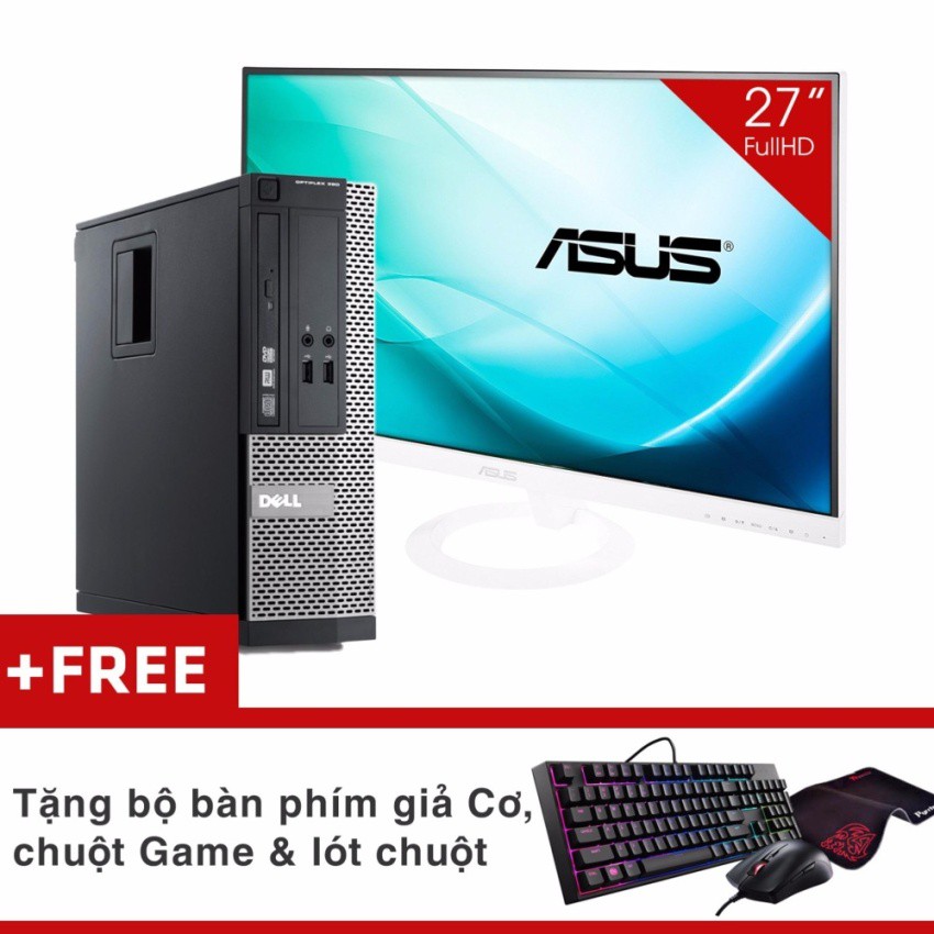 Máy tính để bàn DELL OPTIPLEX 390 SFF + Màn hình ASUS 27 inch Full-HD (Core i7 2600, Ram 16GB, SSD 240GB) + Quà Tặng | BigBuy360 - bigbuy360.vn