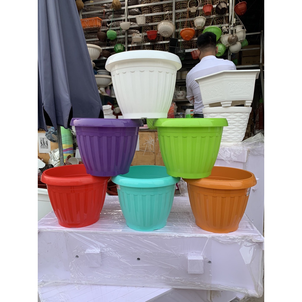 Chậu nhựa QP28 (24x20cm) các màu siêu xinh