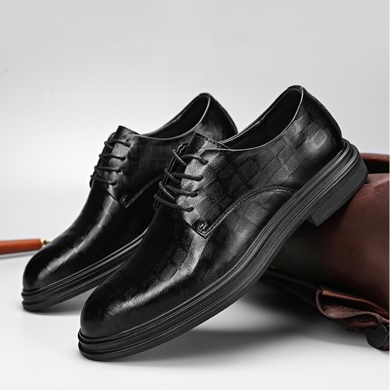 Giày tây nam công sở tăng chiều cao da bò cao cấp