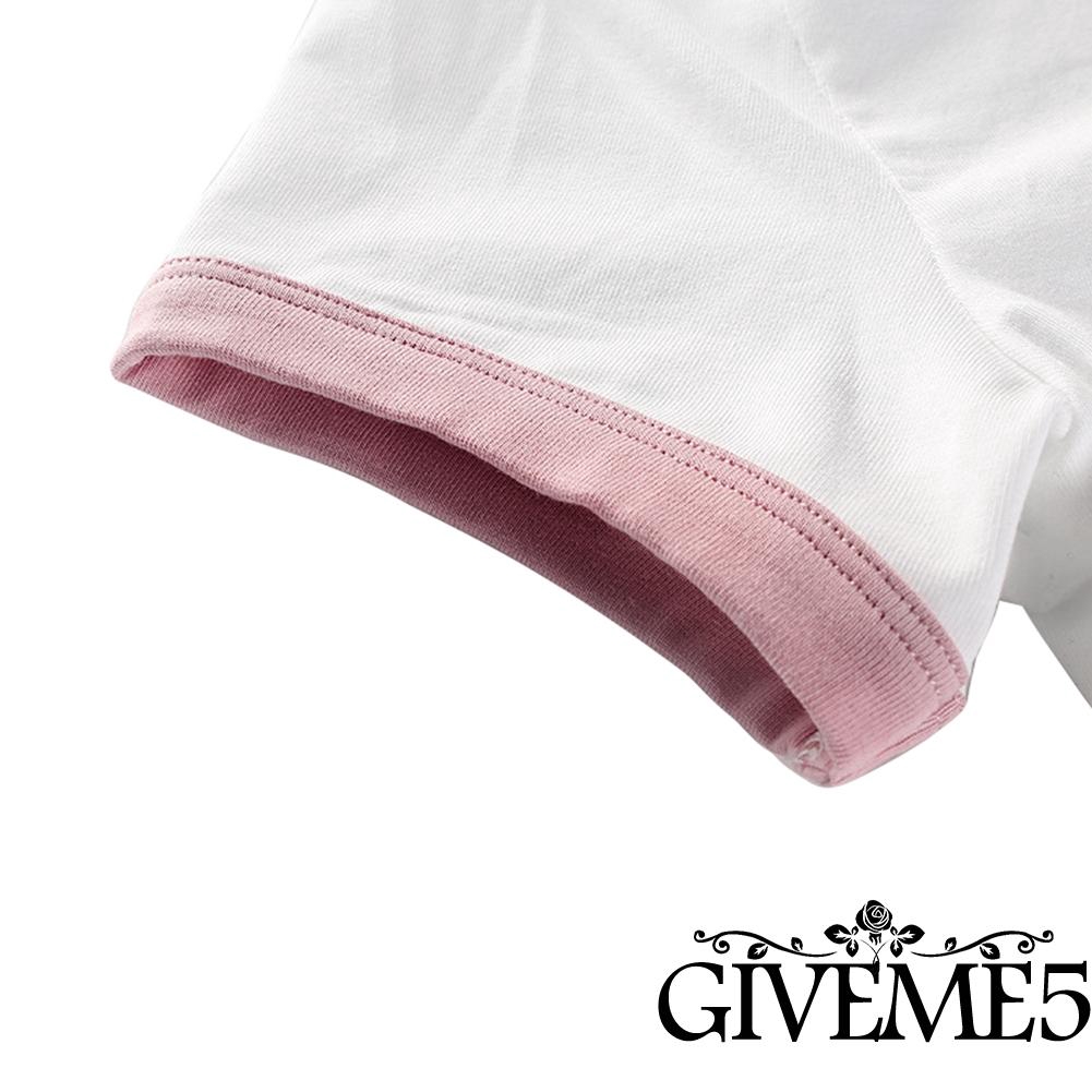 Áo Thun Croptop Cổ Tròn Thêu Chữ Cho Nữ