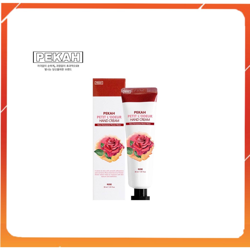Kem dưỡng da tay hoa hồng PEKAH ROSE PETIT L’ODEUR HAND CREAM 💖𝑭𝑹𝑬𝑬𝑺𝑯𝑰𝑷💖 Kem dưỡng da tay Hàn Quốc 30ml