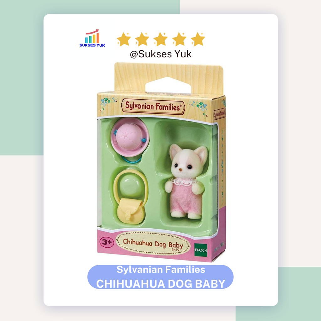 SYLVANIAN FAMILIES Thú Nhồi Bông Hình Chú Chó Chihuahua Dễ Thương