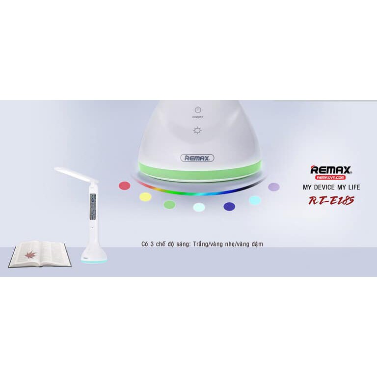 Đèn Học Led Chống Cận Sạc Pin Remax Rt E185 Giá Rẻ - BH 6 Tháng