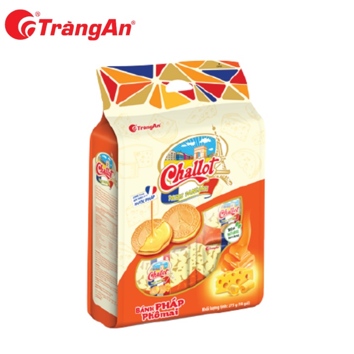 [Vị mới] Bánh Pháp Challot pancake nhân kem, vị phô mai 275g, thương hiệu Tràng An, hạn sử dụng 12 tháng