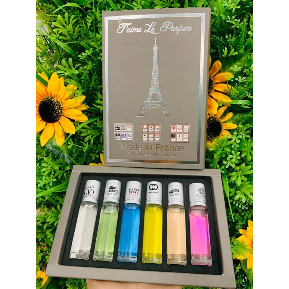 Set 6 Chai Nước Hoa hương cực thơm,lưu hương tốt dạng lăn  nam nữ