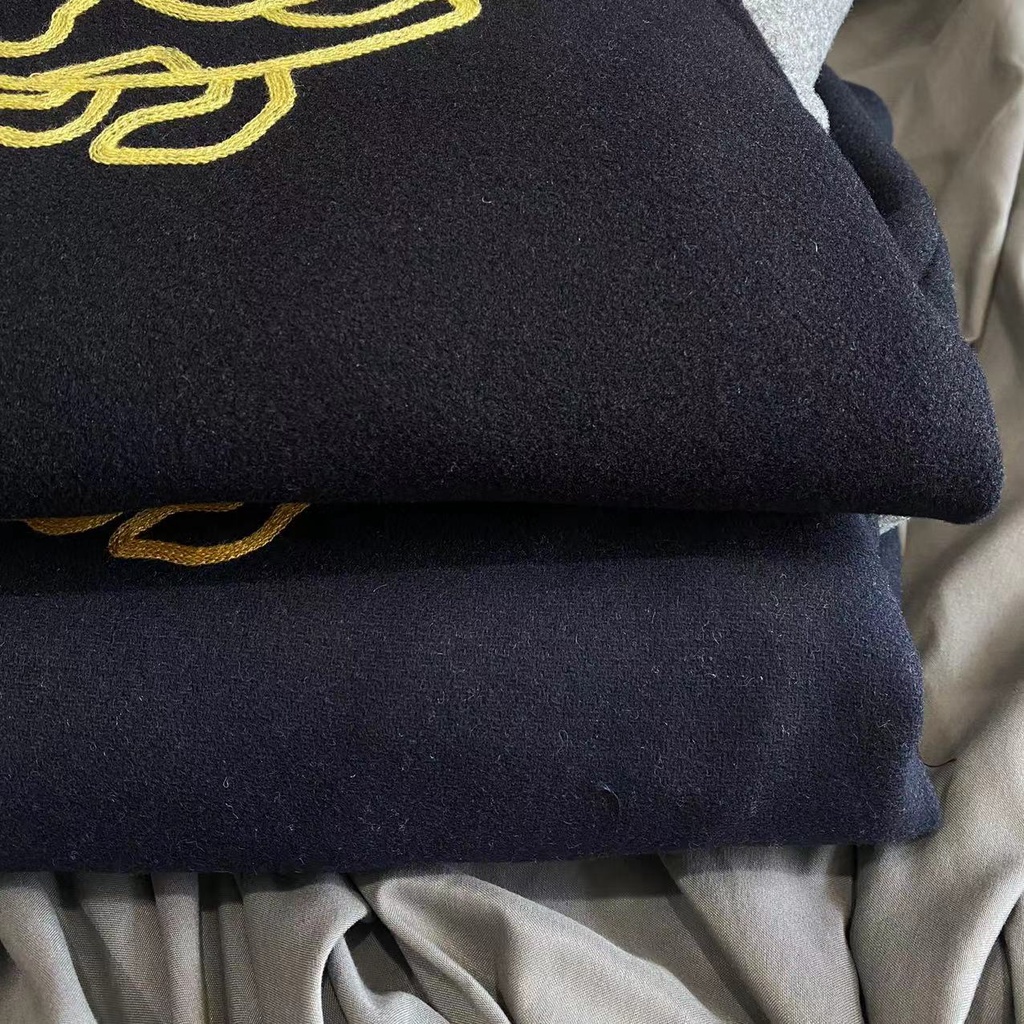 Con người làm vịt tình yêu thêu đồng phục bóng chày áo khoác len đại học áo khoác gió đệm áo khoác đơn cặp đôi retro của mỹ