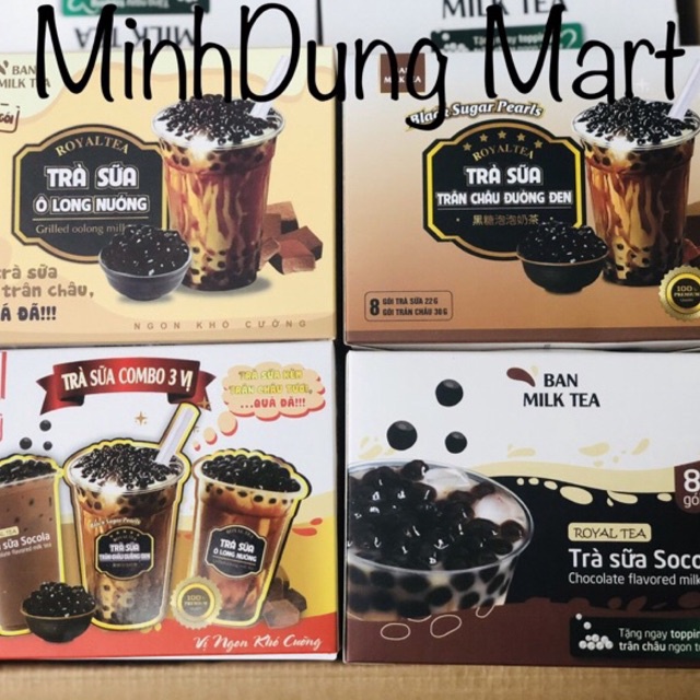 TRÀ SỮA TRÂN CHÂU ROYAL TEA VỊ ÔLONG/ĐƯỜNG ĐEN/SOCOLA