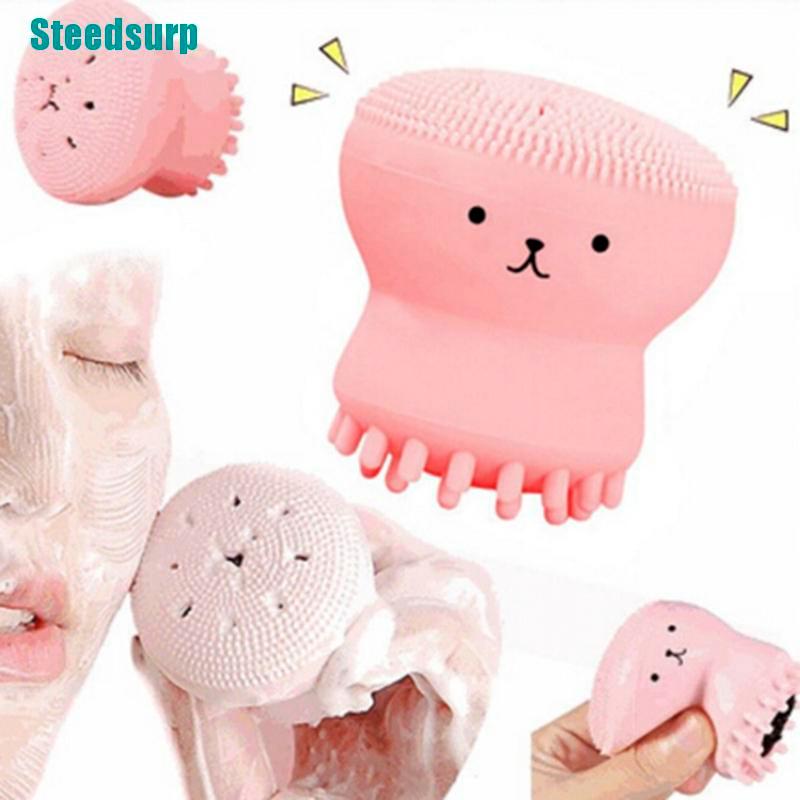 (Hàng Mới Về) Cọ Rửa Mặt Silicone Hình Bạch Tuộc Nhỏ Xinh | BigBuy360 - bigbuy360.vn