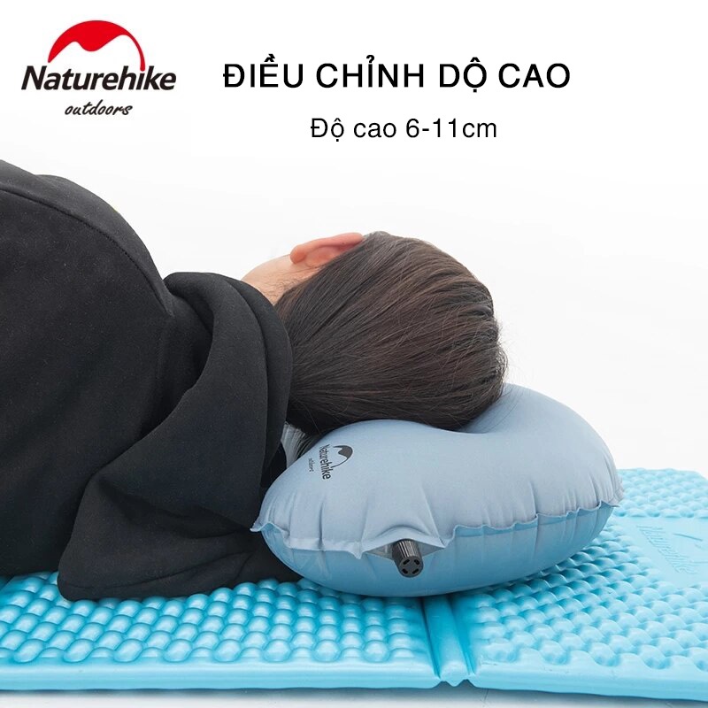 Gối Gấp Gọn Tự Bơm Hơi Naturehike NH20ZT006 Đa Năng