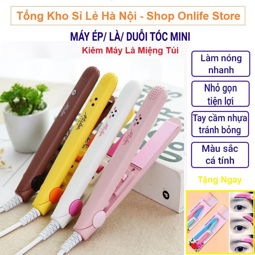 Máy ép tóc mini Kemei 329, Máy duỗi tóc, Máy uốn thẳng tóc