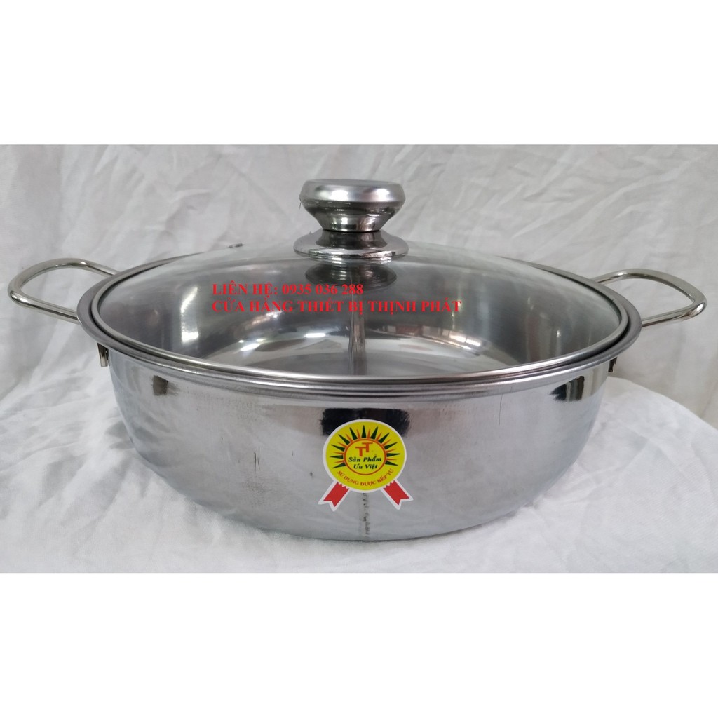 NỒI LẨU INOX 2 NGĂN, NỔI LẨU INOX CAO CẤP 2 NGĂN TIỆN LỢI, SỬ DỤNG ĐƯỢC TRÊN MỌI LOẠI BẾP