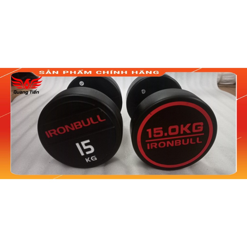 Tạ tay thép bọc cao su IronBull IR03 nhập khẩu 15kg ( giá 1 quả )