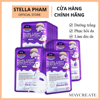 MAYCREATE | Mặt Nạ Dưỡng Ẩm Dưỡng Trắng Da HA Maycreate Mask HA - Tím - 1 miếng Hàng Nội Địa Trung Dưỡng ẩm, làm dịu da