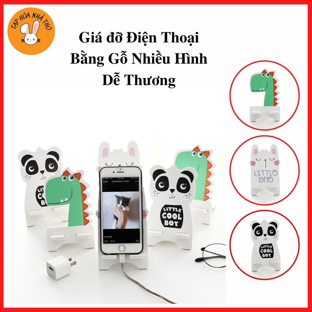 Giá đỡ Điện Thoại bằng gỗ nhiều hình dễ thương