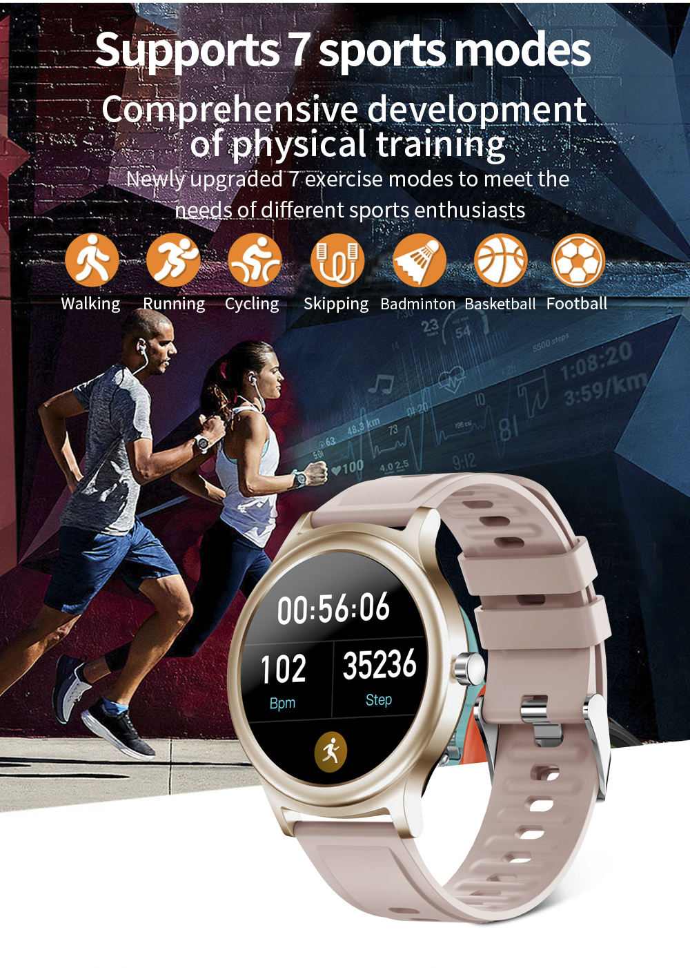 Men Women Luxury SmartWatch 1.28 Touchable Sport Pedometer Smart Watch Y18 Smart Watch Bracelet