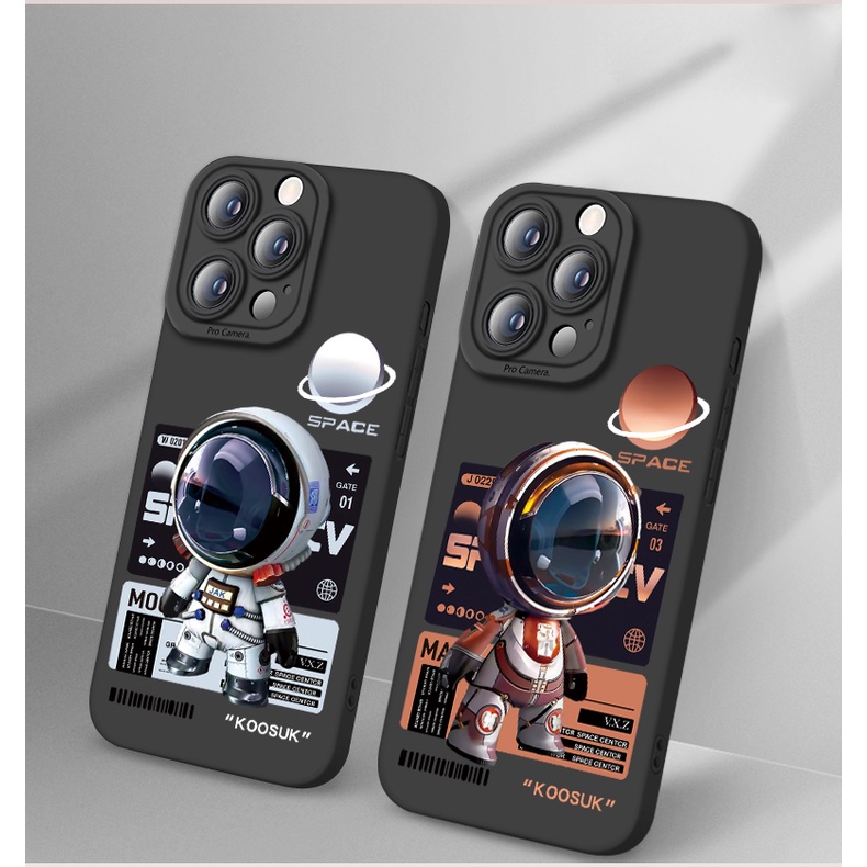 Ốp điện thoại KOOSUK silicon mềm hình phi hành gia 3D cho Xiaomi Redmi Note 9 Pro Max 9S 10X 4G