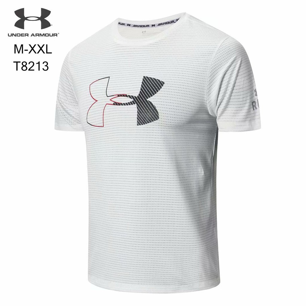 Under Armour Tiêu chuẩn in ấn thể thao đào tạo tay áo ngắn  Áo thể dục chạy bộ