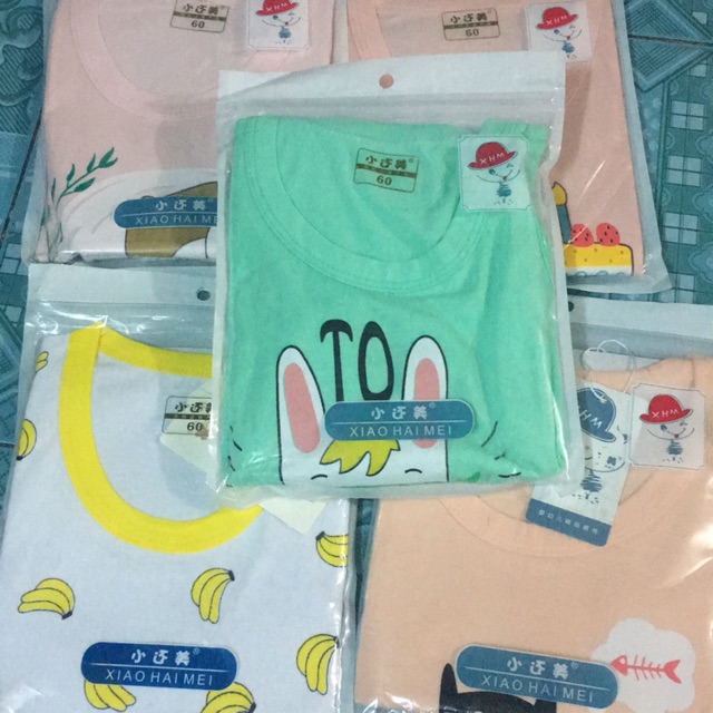 Combo 5 bộ áo ba lỗ bé gái