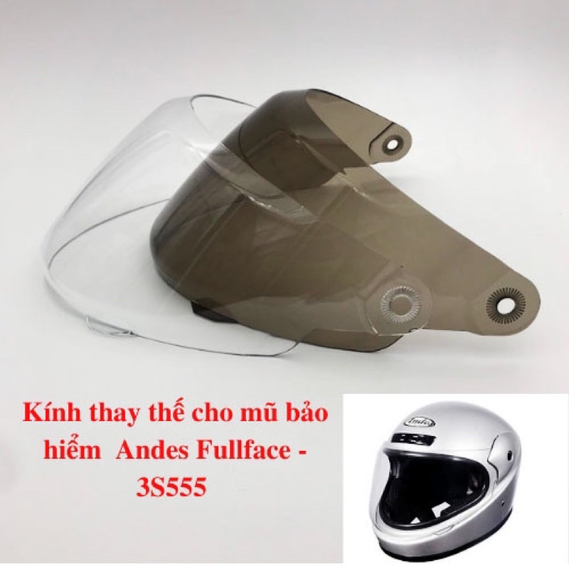 Kính nón bảo hiểm andes 3s555