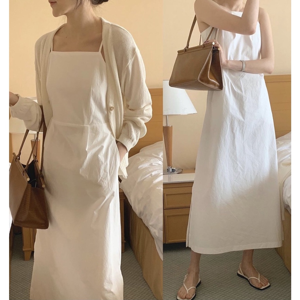 ĐẦM DÀI MAXXI HAI DÂY CỘT NƠ HỞ LƯNG - KIMI DRESS | BigBuy360 - bigbuy360.vn