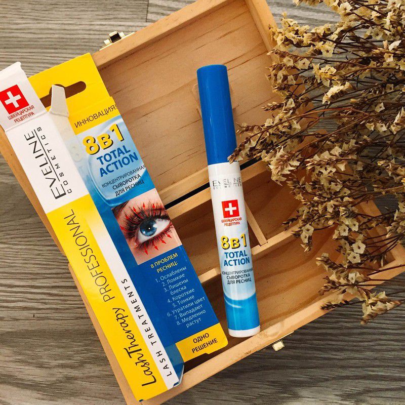 Dưỡng Mi Eveline 8 In 1 Total Action Chiết Xuất Dầu Argan