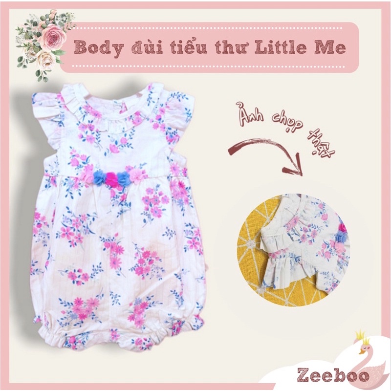 Quần Body đùi cộc Little Me cho bé gái 3-6 tháng , mặc đi chơi, đi tiệc, chụp ảnh, hoạ tiết hoa xinh xắn dễ thương