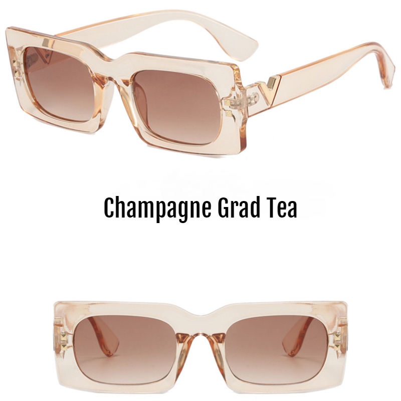 Kính Mát Gọng Vuông Chống Tia UV400 Phong Cách Âu Mỹ