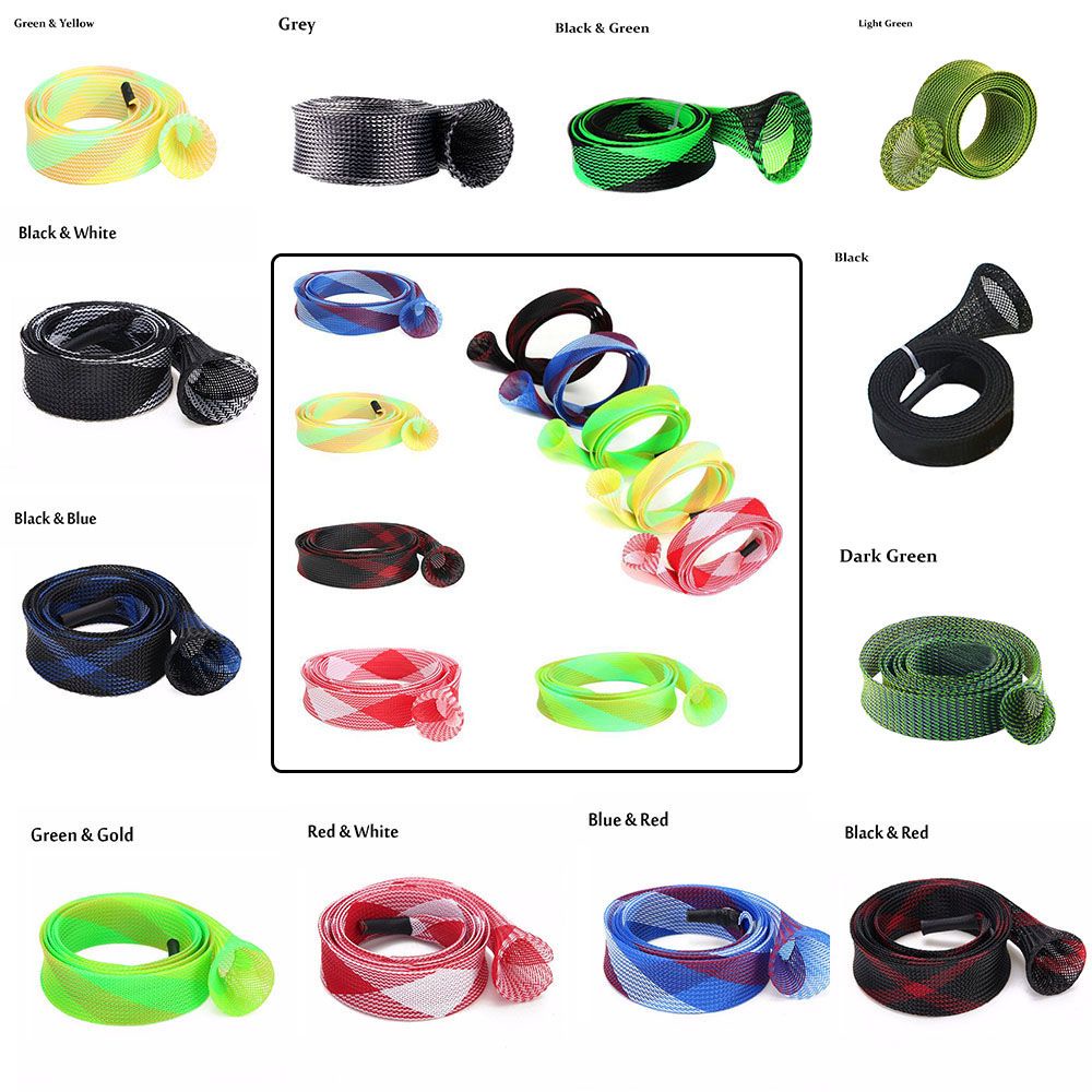 Vỏ bọc bảo vệ cần câu cá bằng lưới bện co giãn chống trượt nhiều màu