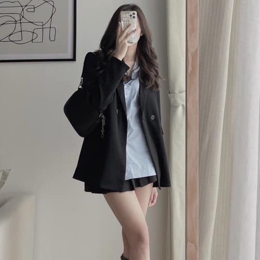 Áo blazer nữ 2 lớp công sở, áo vest nữ blazer hàn quốc 2 khuy | WebRaoVat - webraovat.net.vn