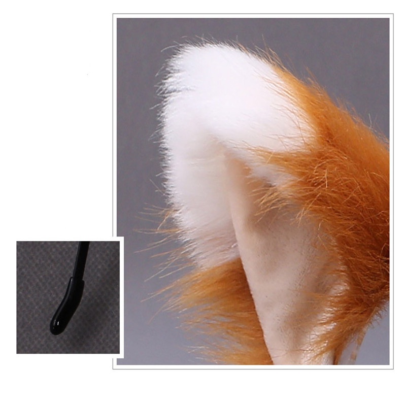 Lolita cosplay cat ears headband anime dance party costume wolf fox ear plush hairband