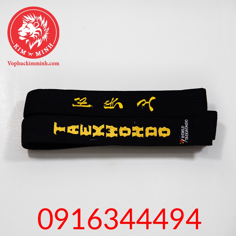 Đai Đen Taekwondo hàng cao cấp dày dặn HLV